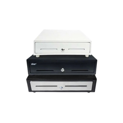 Star Micronics, Choice Cash Drawers - CD4, Colors: Black, White, Stainless, Printer Driven