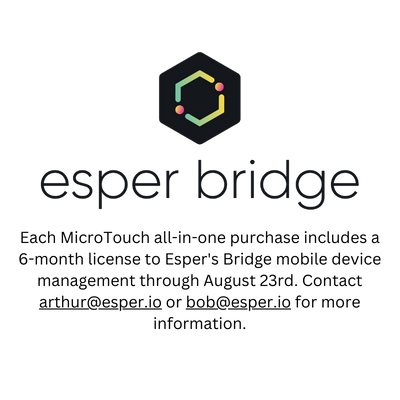 Microtouch, MACH 21.5", Android, All-in-One with POE