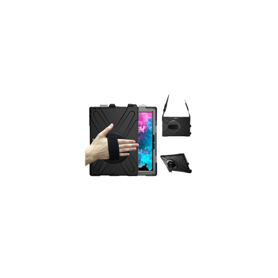BRAECN Surface Pro, Pro LTE Case,Shockproof Protective Case With Rotating Hand Grip/Kickstand,Pen Holder&Shoulder Strap,Type Cover Keyboard Not Compatible-BLACK