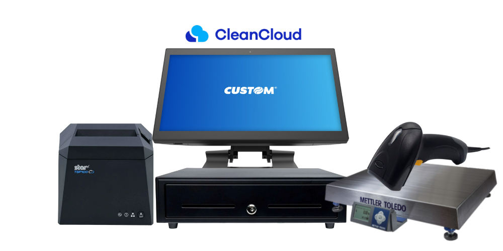 Laundromat Bundle: All in one PC, Thermal Receipt Printer, Barcode Scanner, Cash Drawer, Scale