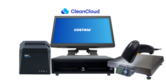 Laundromat Bundle: All in one PC, Thermal Receipt Printer, Barcode Scanner, Cash Drawer, Scale