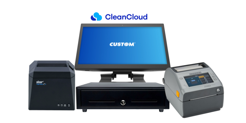Wash, Dry, Fold Bundle: All in one PC, Thermal Receipt Printer, Label Printer, Cash Drawer, Scale