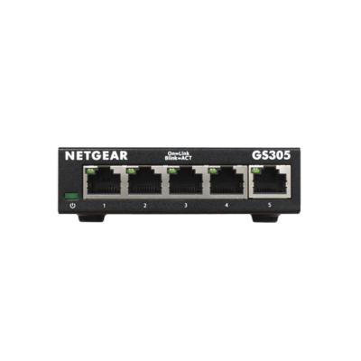 Netgear GS305 Ethernet Switch - 5 Ports - 2 Layer Supported - Twisted Pair - 3 Year Limited Warranty UNMANAGED SWITCH