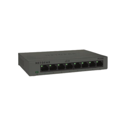 Netgear GS308 Ethernet Switch, 8 Ports, 2 Layer Supported, Twisted Pai