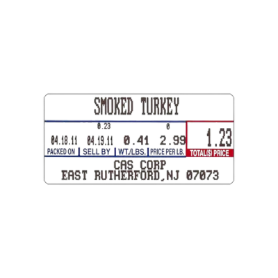 CAS, LST-8000 Scale Labels, Non-UPC, 58MM x 30MM