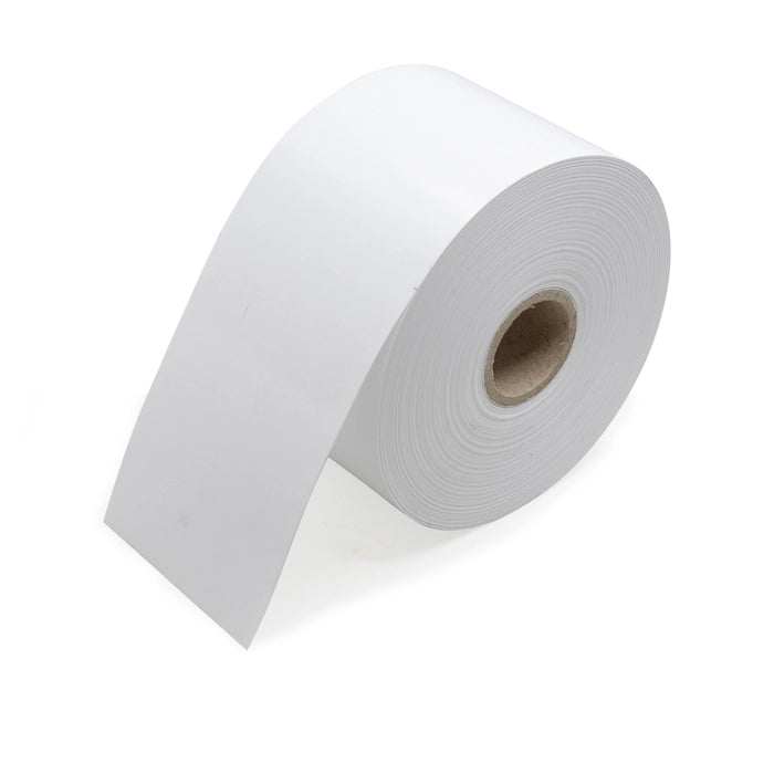 Bixolon Consumables, Linerless, Dt Paper Label, 90GSM, Repositionable Full Coverage Adhesive, 3.125" (80MM) X 246' Continuous, 1" Solid Wall Core,