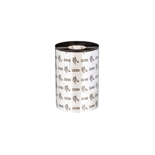 Zebra Wax/Resin Ribbon, 5555; Standard Performance, 25mm (1in) core, 6/box for Tabletop Printers
