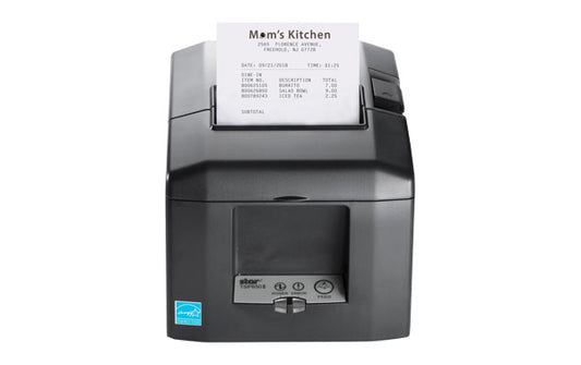 TSP654IISK, Thermal Printer for Sticky Paper, Ethernet, Gray, Ext PS Included