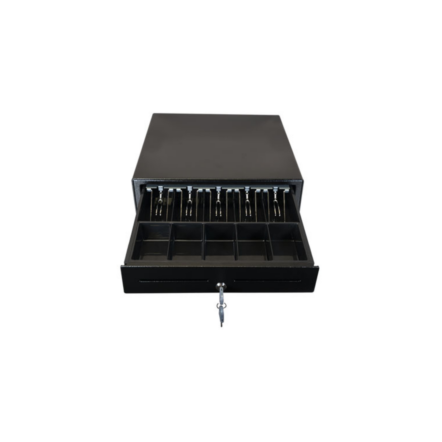 Star Micronics, Cd4-1616Bk55-S2, Choice Cash Drawer, Black, 16Wx16D, Printer Driven, 5Bill-5Coin, 2 Media Slots, Cable Included