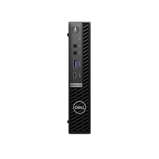 Dell OptiPlex 7000 Desktop Computer - Intel Core i7 12th Gen i7-12700T Dodeca-core (12 Core) 1.40 GHz - 16 GB RAM DDR4 SDRAM - 512 GB M.2 PCI Express NVMe 3.0 x4 SSD - Micro PC - Black - Intel Chip - Windows 10