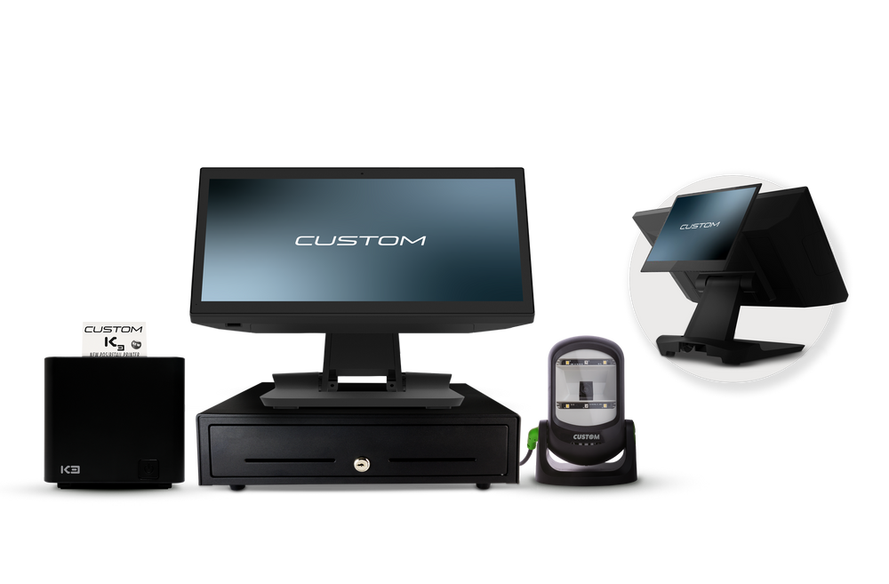 Wash, Dry, Fold Bundle: All in one PC, Thermal Receipt Printer, Label Printer, Cash Drawer, Scale