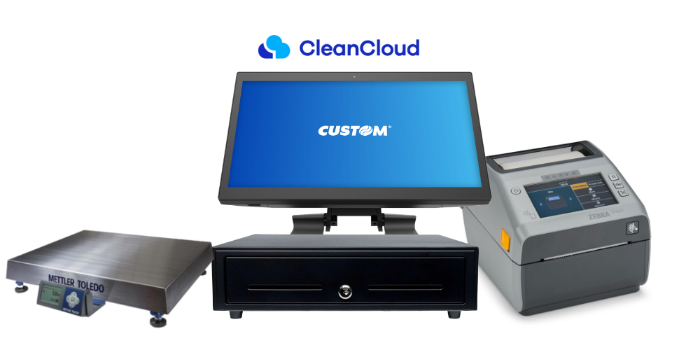 Wash, Dry, Fold Bundle: All in one PC, Thermal Receipt Printer, Label Printer, Cash Drawer, Scale
