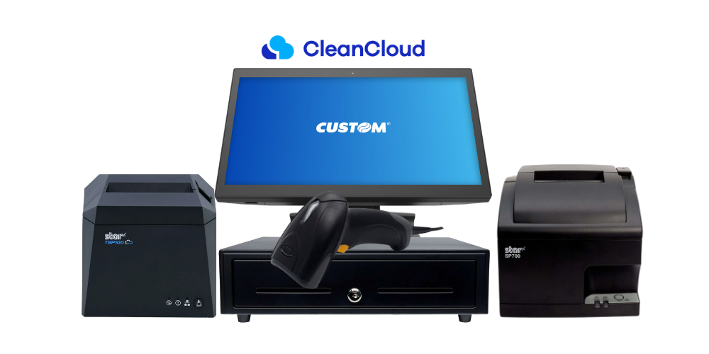 Dry Cleaner Bundle: All in one PC, Thermal Receipt Printer, Scanner, Tag Printer, Cash Drawer