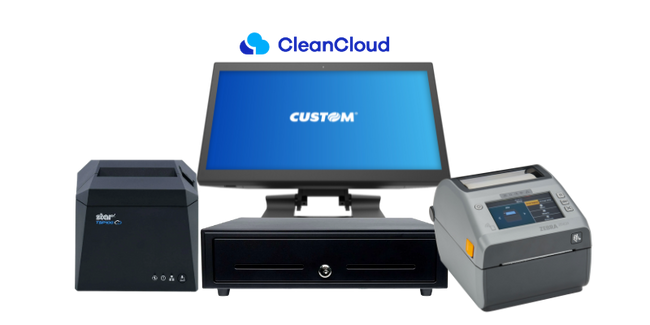 Wash, Dry, Fold Bundle: All in one PC, Thermal Receipt Printer, Label Printer, Cash Drawer, Scale
