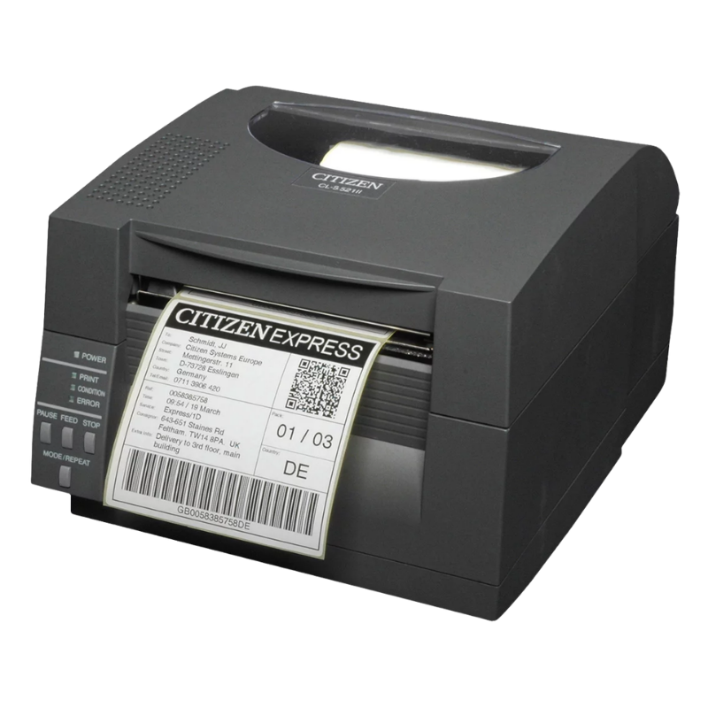 Citizen, CL-S531II, 4" Direct Thermal Industrial Desktop Label Printer, 300 DPI