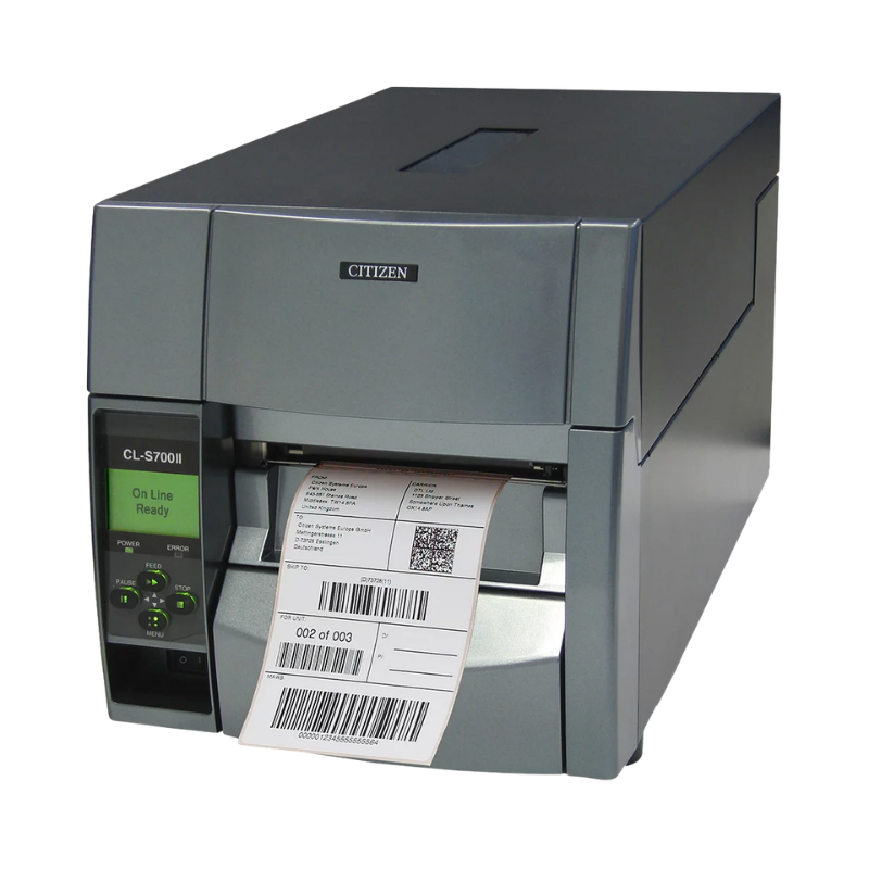Citizen CL-S700, Type II, Industrial Barcode Printer, Direct Thermal, 203 DPI, Ethernet