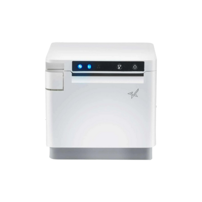 Star Micronics, mC-Print3, Thermal, 3", Ethernet (LAN), USB, Lightning, Bluetooth, CloudPRNT, Peripheral Hub, White, Ext PS Included