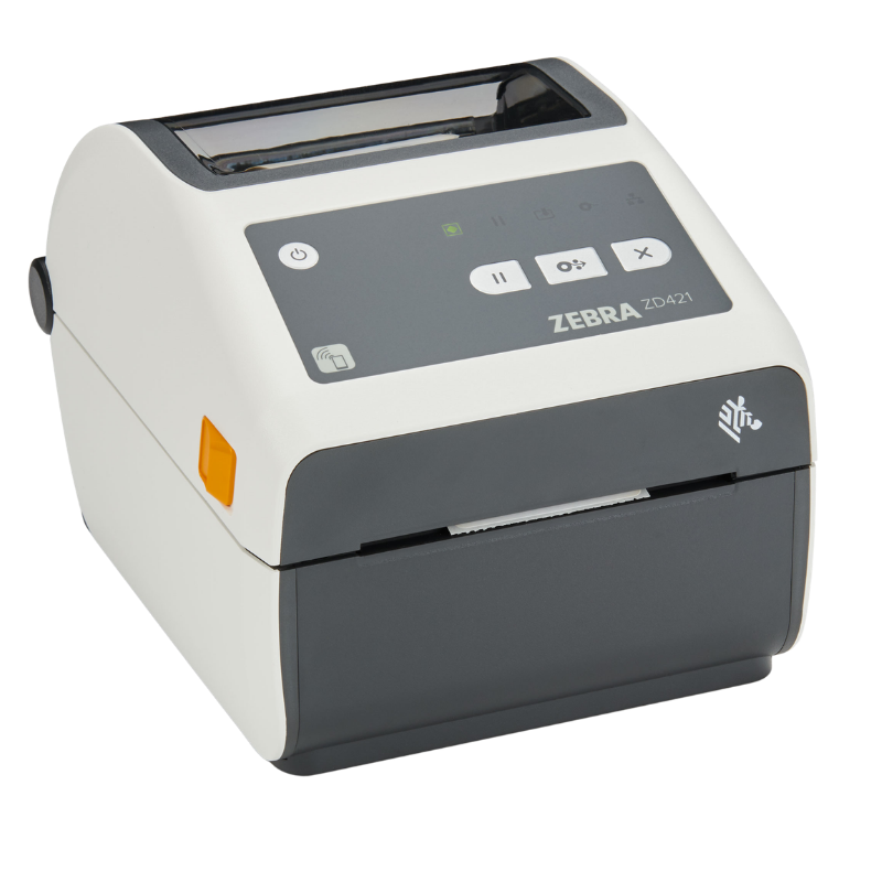 Zebra AIT, Printer, ZD421, Direct Thermal, Healthcare, 203 DPI, USB, USB Host, Modular Connectivity Slot, 802.11AC, BT4, USA/Canada, US Cord, EZPL