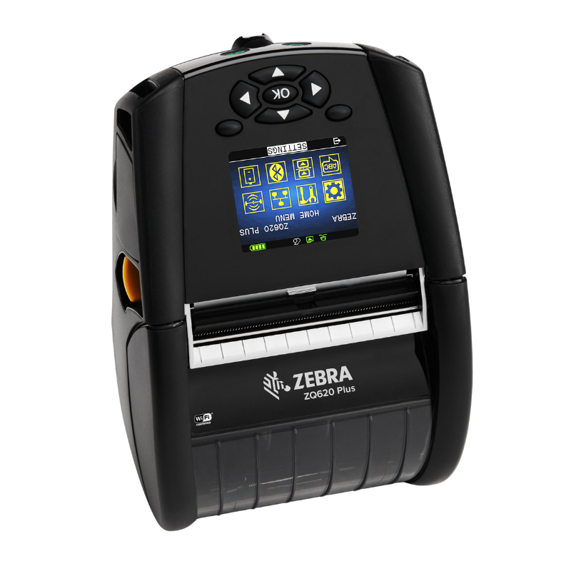 Zebra Ait, Printer, ZQ620 Plus, Direct Thermal, 3"/72Mm; English Fonts, Wi-Fi 6 Dual Radio (802.11AX/BT5.X), Linered Platen, 0.75" Core, Group