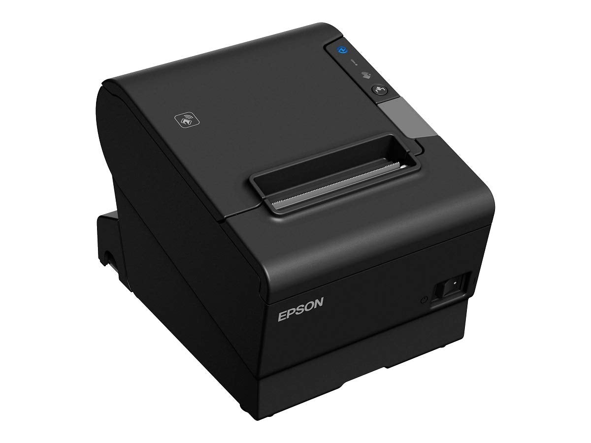 EPSON, TM-T88VI, THERMAL RECEIPT PRINTER WITH AUTOCUTTER, EPSON BLACK, ETHERNET, BLUETOOTH & USB INTERFACES, PS-180 POWER SUPPLY AND AC CABLE