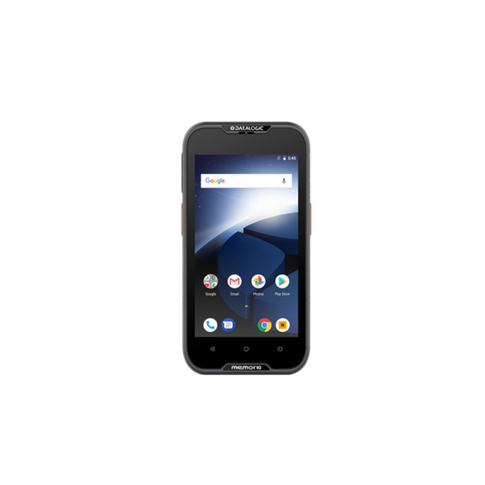 Datalogic Adc, Memor 10 Full Touch Pda, Na, Wifi, Lte, Ultra Slim Mp 2D Imager W/ Green Spot, Android V8.1 W/ Gms, Black