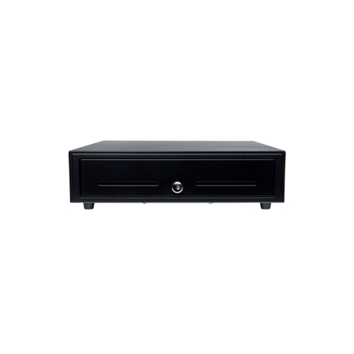 Star Micronics, Cd3-1313Bk45-S2, Value Cash Drawer, Black, 13Wx13D, Printer Driven, 4Bill-5Coin, 2 Media Slots, Cable Included