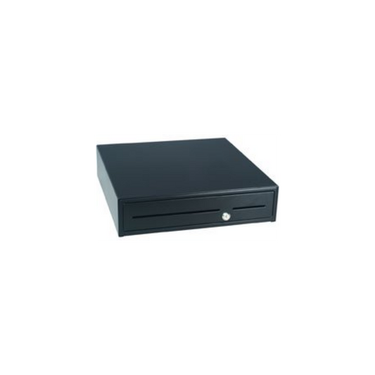 Apg, Series 4000, Heavy Duty Cash Drawer, Multipro, Black, Painted Front, 18X21, 2 Media Slots, Coin Roll Storage Till, Cable Required