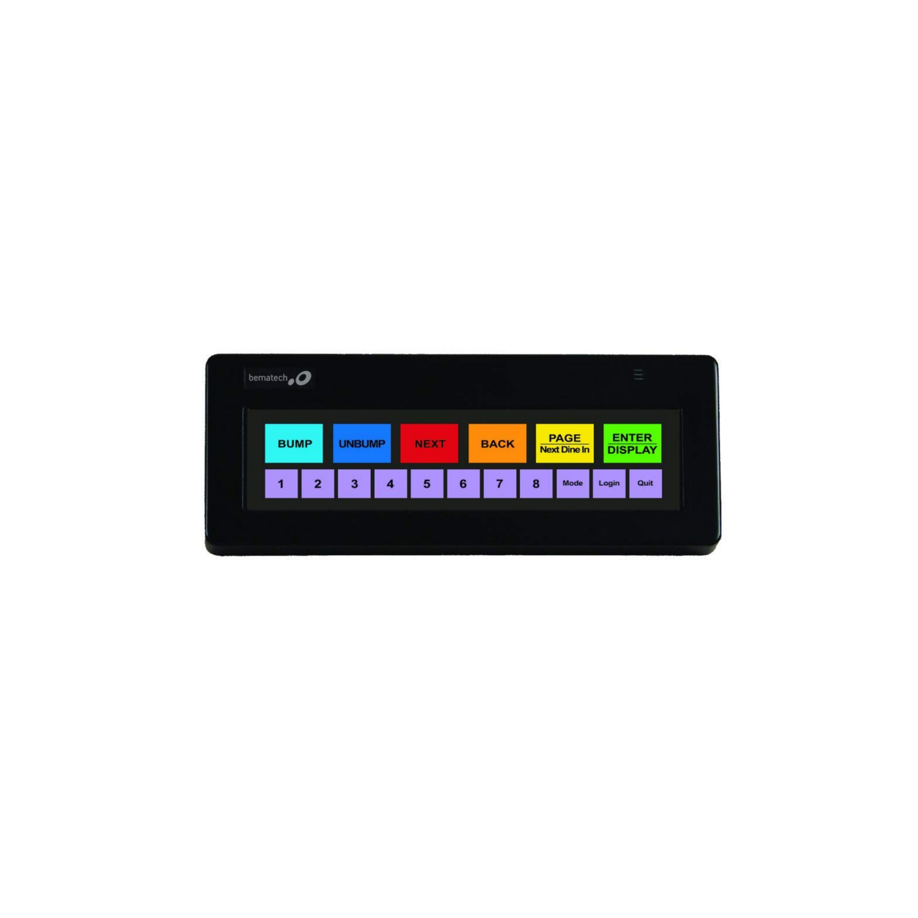 Logic Controls Kb1700U-Dp-Bk Kb1700 Bump Bar, Usb, Legend Sheet Dp, Black (Touch Screen)