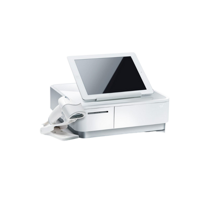 Star Micronics, mPOP, Integrated Printer & Cash Drawer, Universal Tablet Stand, USB Cable, Int PS, White/Black