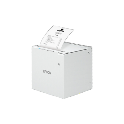 Epson, TM-M30III, Thermal Receipt Printer, Autocutter, Bluetooth, Wifi, USB, and Ethernet, White